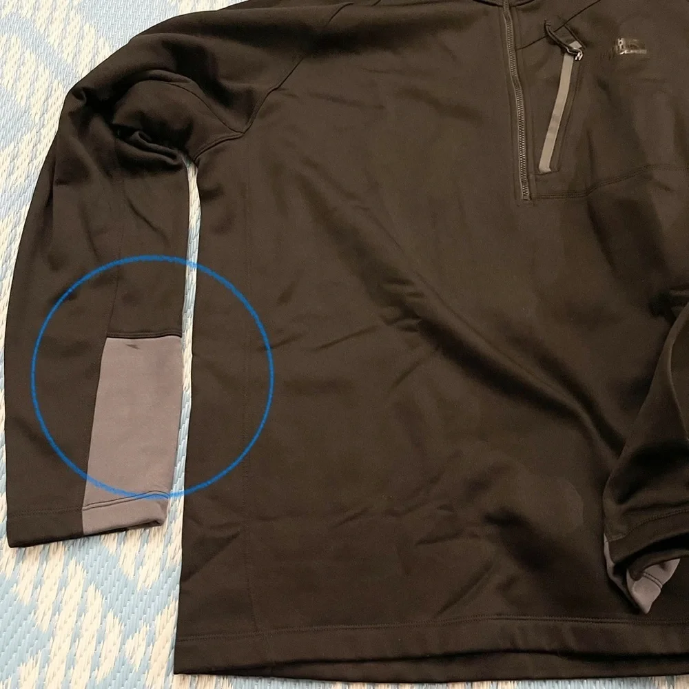 The North Face Canyonlands Pullover 1/4 Zip Up Sweater Jacket XXL Black/Gray